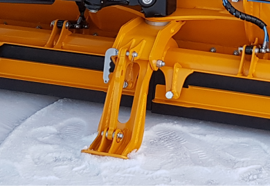 Mechanical support leg for parallelogram