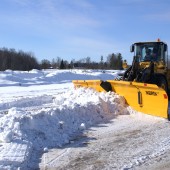 The V-plow is designed to operate at airports, car parks or other wide areas